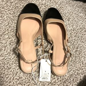 Women's Maxine Slingback Ballet Flats - A New Day Tan 9